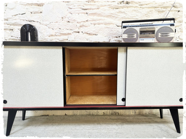 Enfilade Basse Vintage Formica Pieds Compas