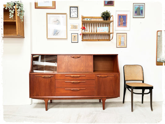 Enfilade Mi Haute Jentique Vintage en Teck Années 60