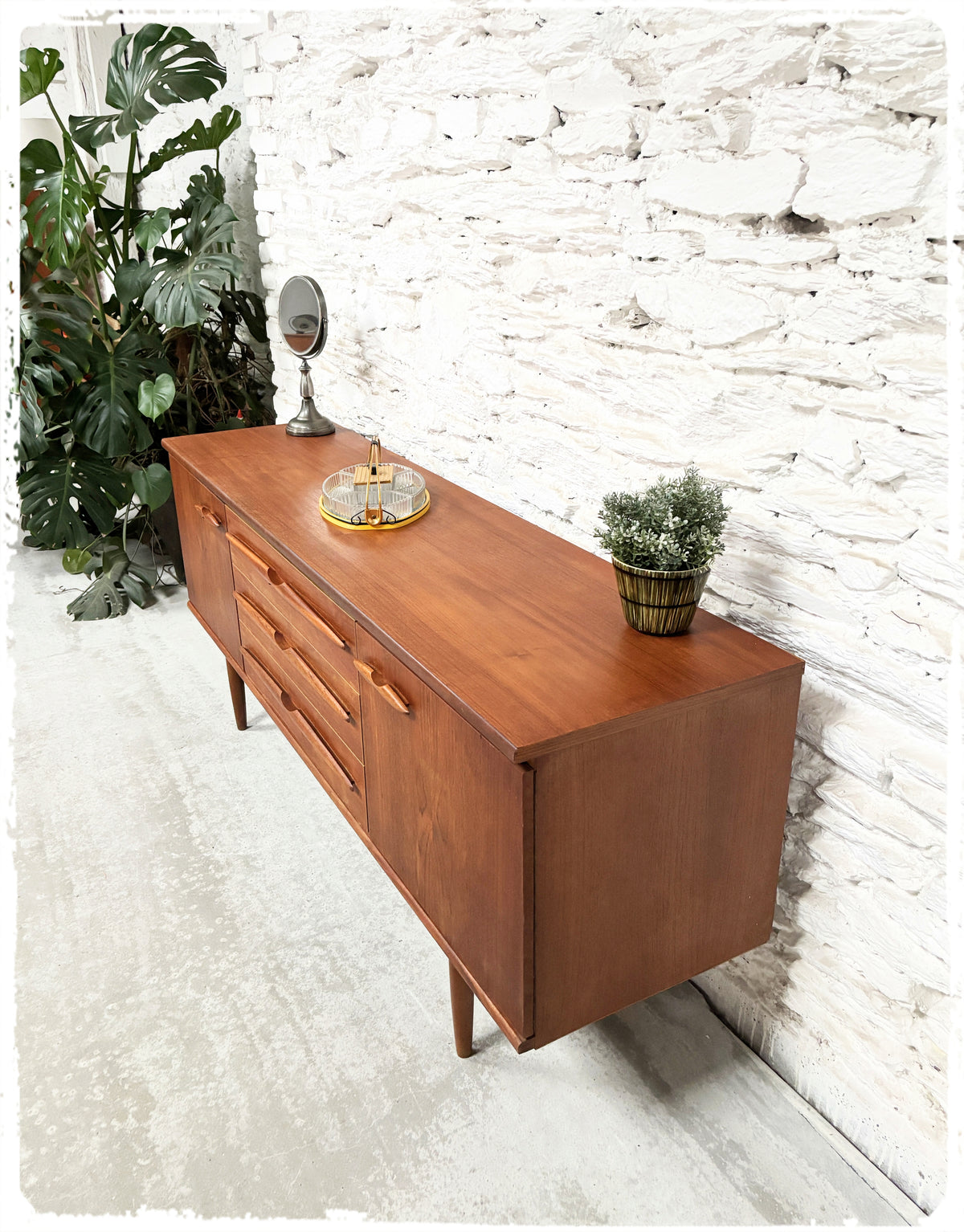 Enfilade Vintage Mid Century en Teck 183 cm