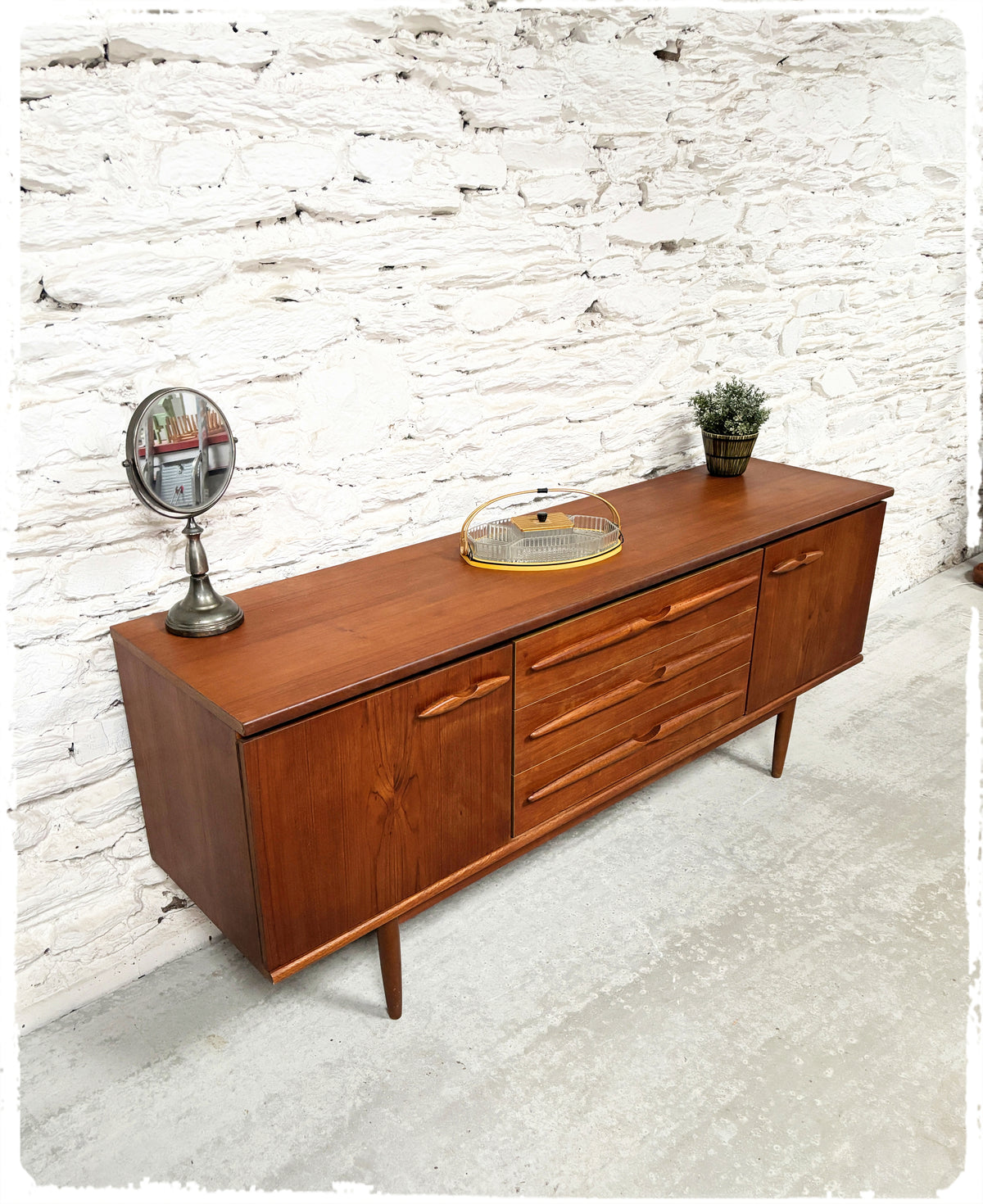 Enfilade Vintage Mid Century en Teck 183 cm