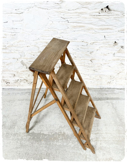 Escabeau Echelle de Peintre Vintage en Bois