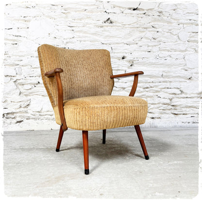 Fauteuil Cocktail Vintage à Accoudoirs Pieds Compas