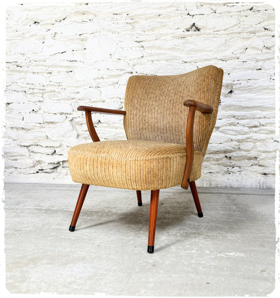 Fauteuil Cocktail Vintage à Accoudoirs Pieds Compas