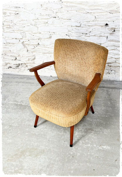 Fauteuil Cocktail Vintage à Accoudoirs Pieds Compas
