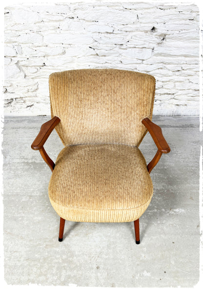 Fauteuil Cocktail Vintage à Accoudoirs Pieds Compas