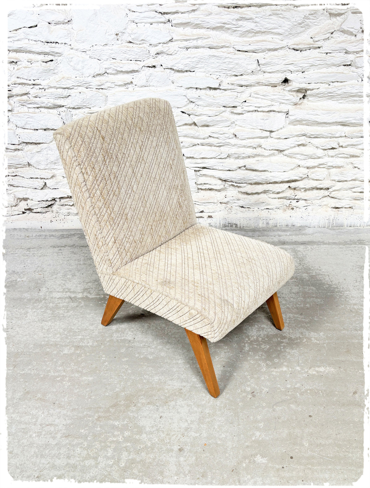 Fauteuil Vintage Mid-Century Pieds Compas