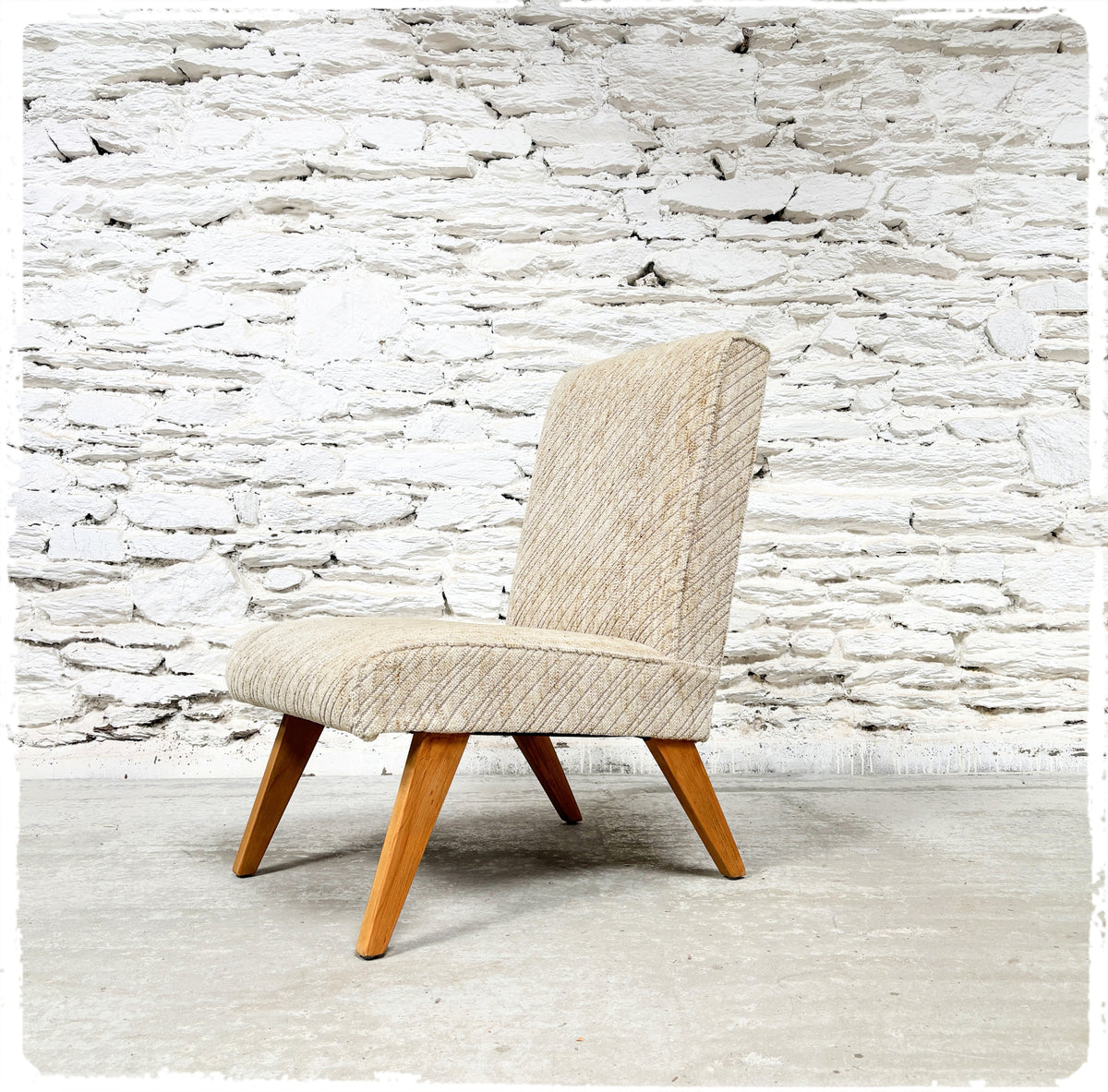 Fauteuil Vintage Mid-Century Pieds Compas