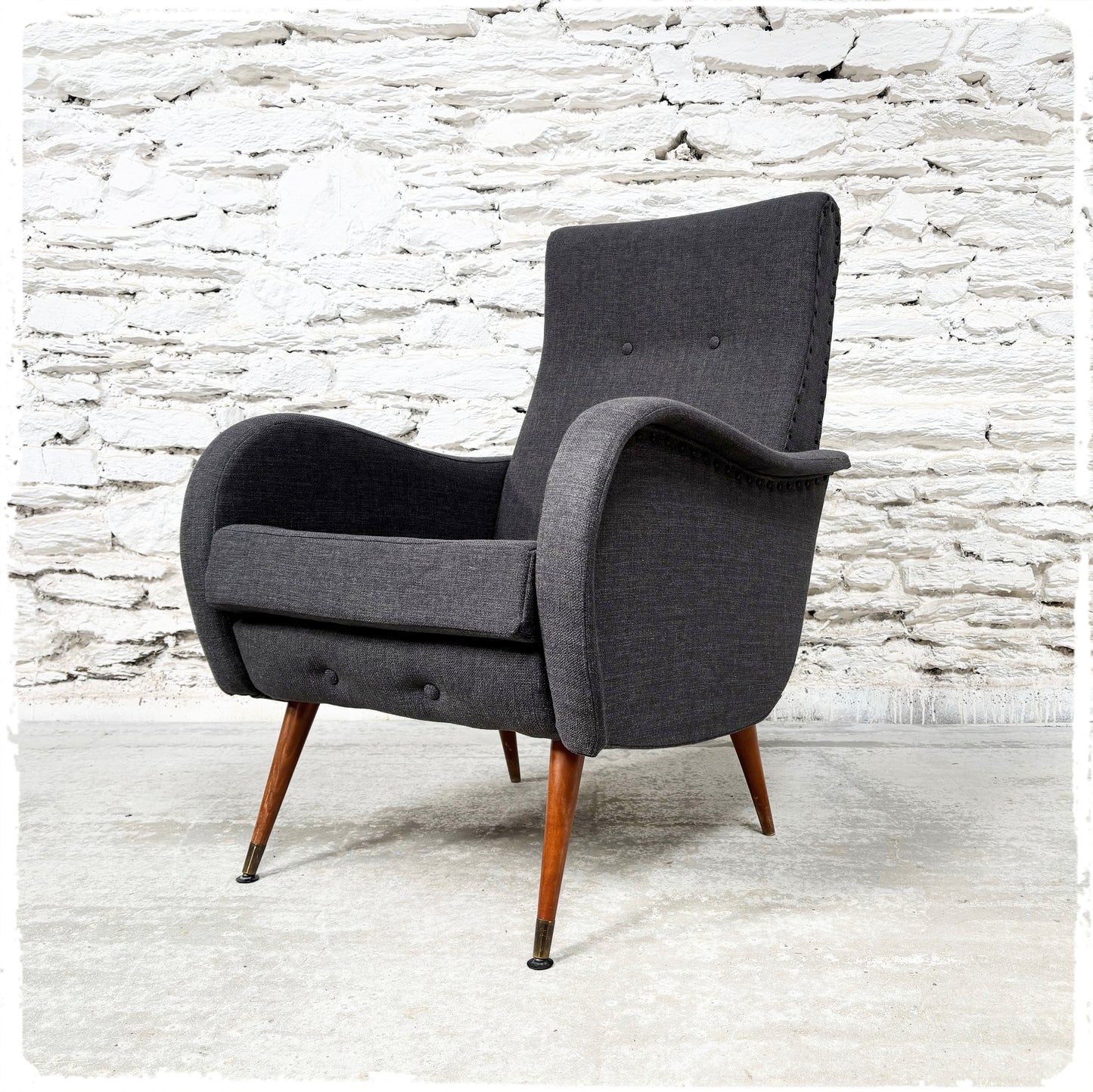 Fauteuil Vintage Années 50 Retapissé