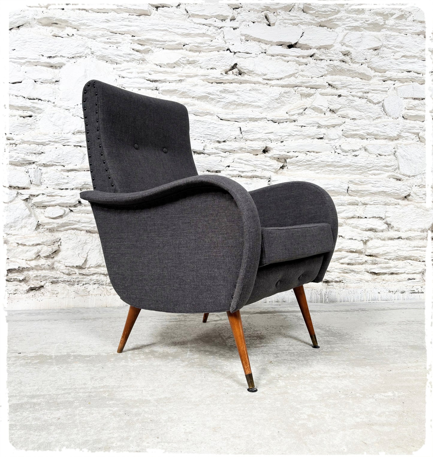 Fauteuil Vintage Années 50 Retapissé