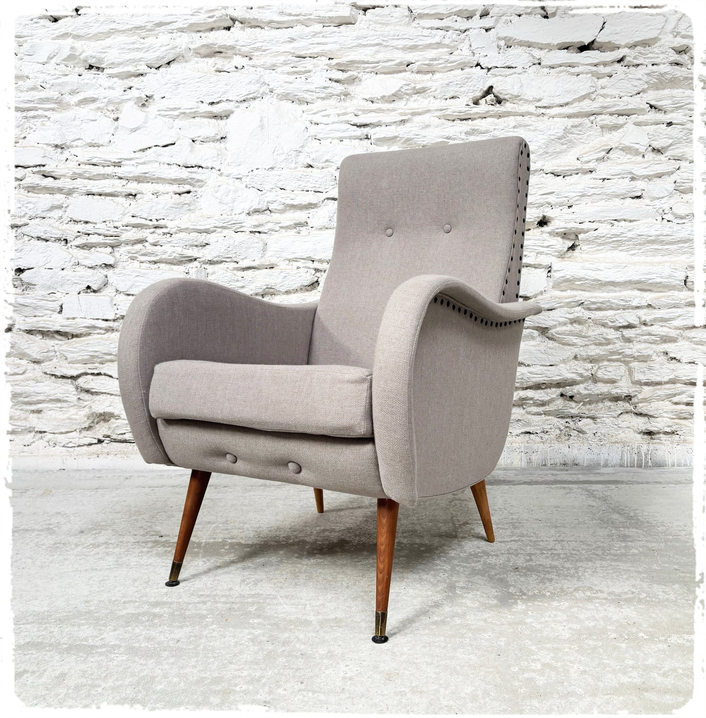 Fauteuil Vintage Années 50 Retapissé