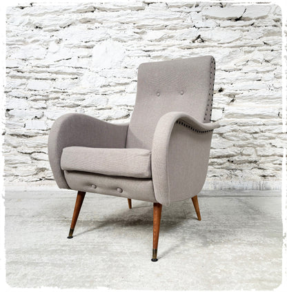 Fauteuil Vintage Années 50 Retapissé