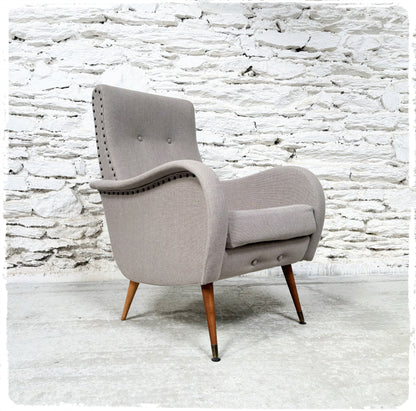 Fauteuil Vintage Années 50 Retapissé