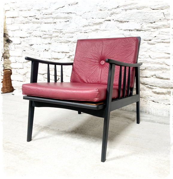 Fauteuil Vintage Accoudoirs Boomerang