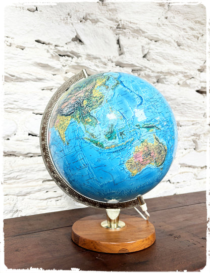 Grand Globe Terrestre Lumineux Vintage Scandinave Scan Globe