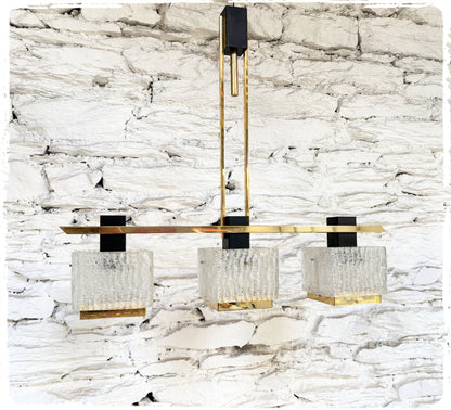 Grand Lustre Vintage 3 Feux Style Maison Arlus