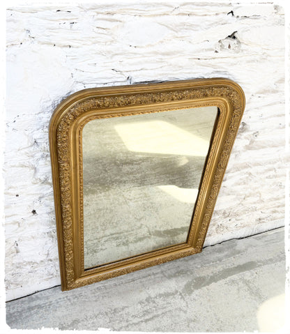 Grand Miroir Ancien Louis Philippe Doré 105 x 78 cm