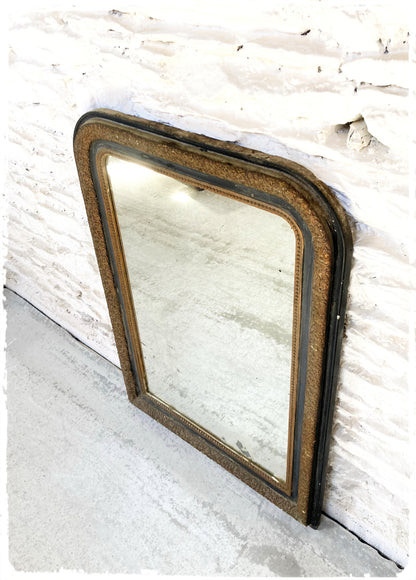 Grand Miroir Ancien Louis Philippe Perlé 110 x 81 cm