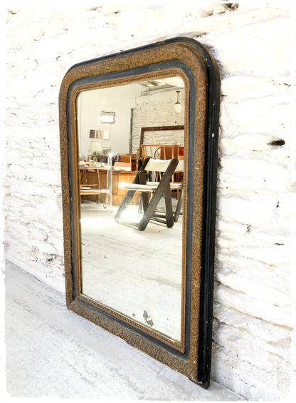 Grand Miroir Ancien Louis Philippe Perlé 110 x 81 cm