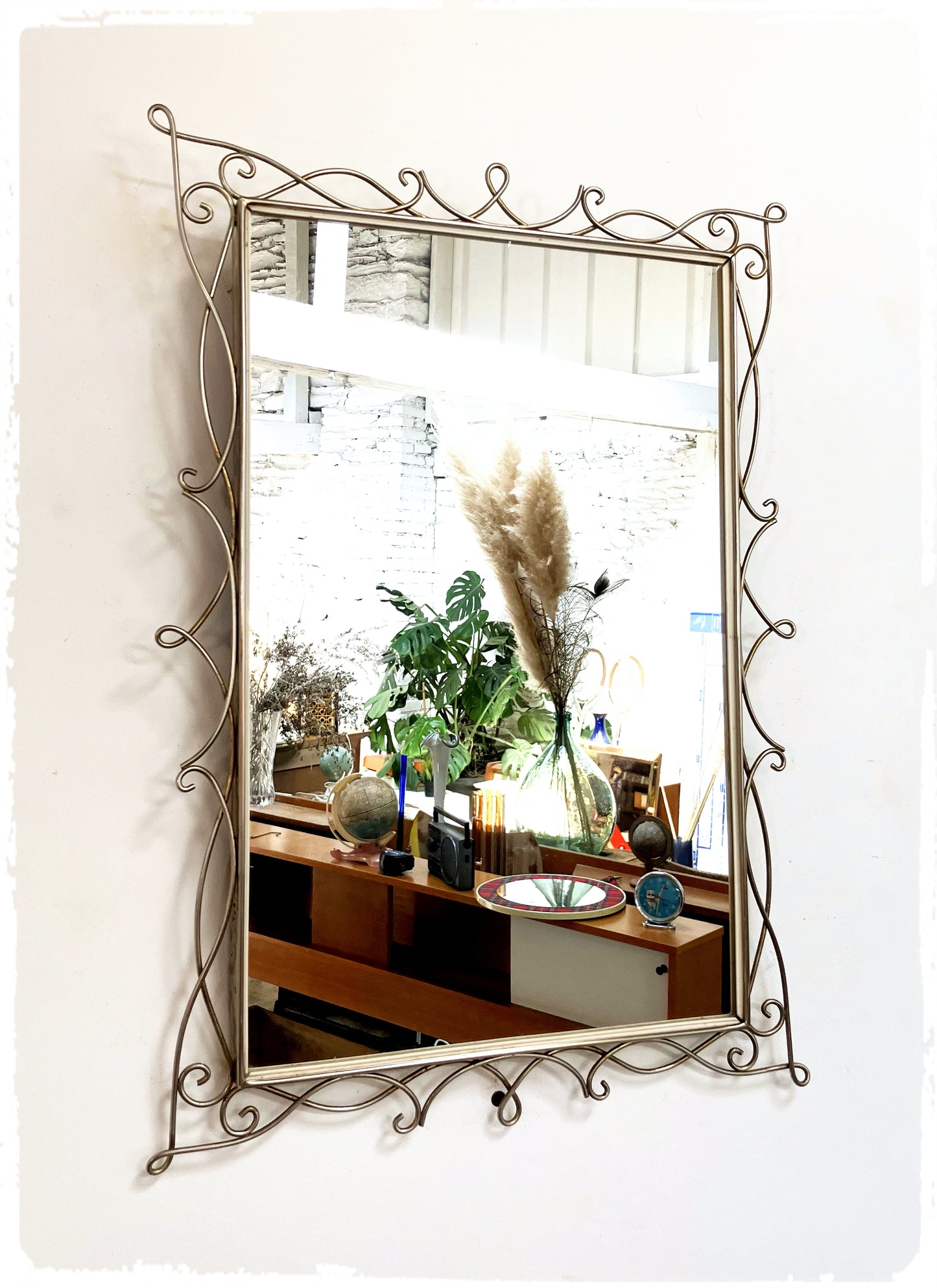 Grand Miroir Rectangulaire Vintage