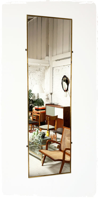 Grand Miroir Rectangulaire XL Vintage Cadre Métal Doré