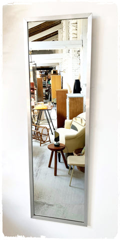 Miroir XXL Vintage Cadre Métal Brossé