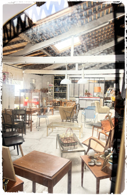 Grand Miroir Vintage Forme Libre Rétroviseur Sérigraphié