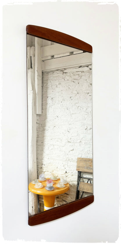 Grand Miroir Vintage Style Scandinave en Teck