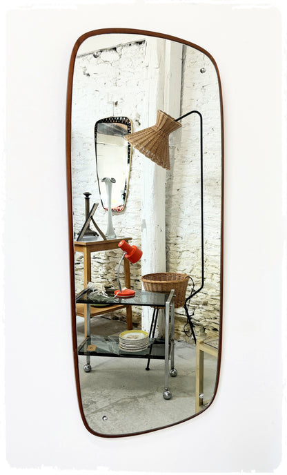 Grand Miroir XXL Vintage en Teck