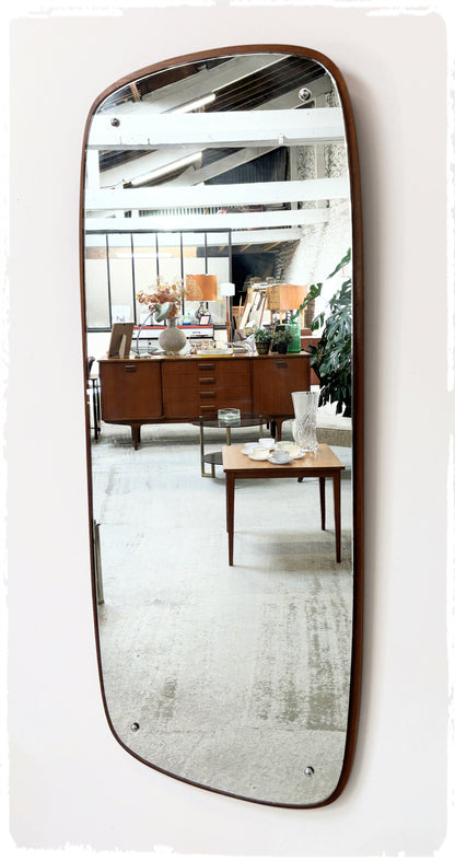 Grand Miroir XXL Vintage en Teck