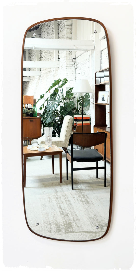 Grand Miroir XXL Vintage en Teck