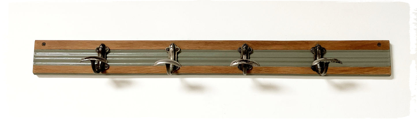 Grand Porte Manteaux d'Atelier Vintage Bois et Métal Revisité