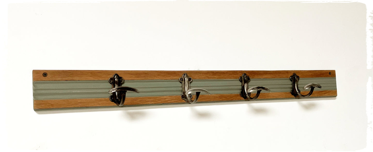 Grand Porte Manteaux d'Atelier Vintage Bois et Métal Revisité