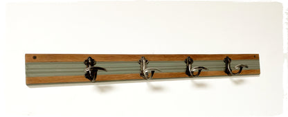 Grand Porte Manteaux d'Atelier Vintage Bois et Métal Revisité