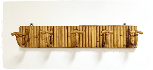 Grand Porte Manteaux Vintage en Rotin
