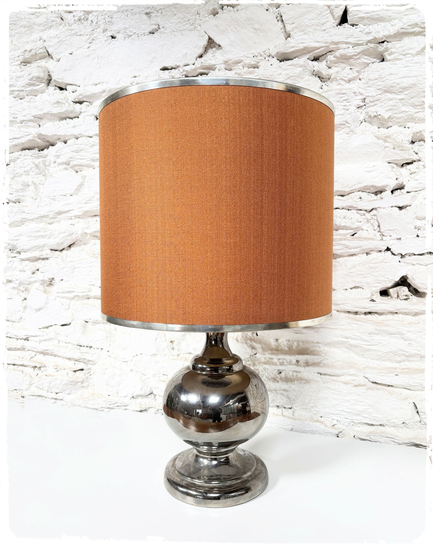 Grande Lampe de Table Vintage Années 70 Style Philippe Barbier