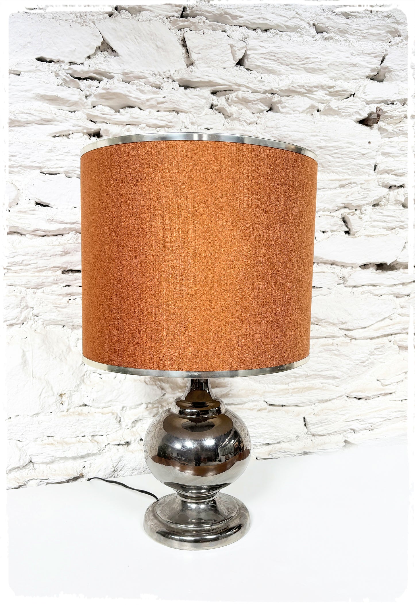 Grande Lampe de Table Vintage Années 70 Style Philippe Barbier