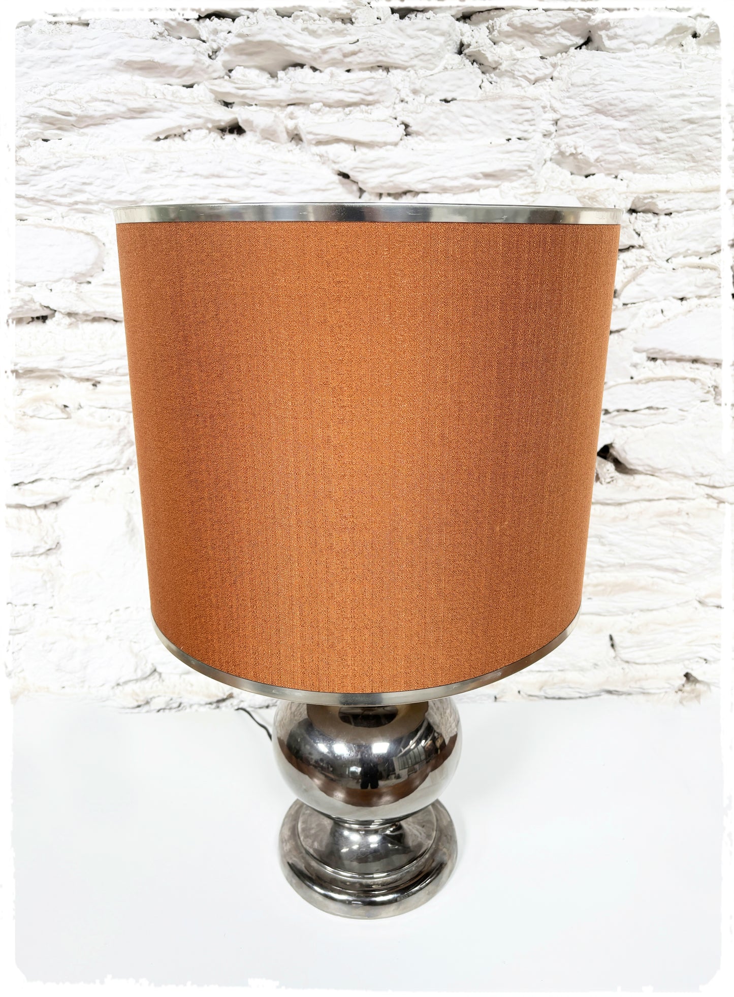 Grande Lampe de Table Vintage Années 70 Style Philippe Barbier
