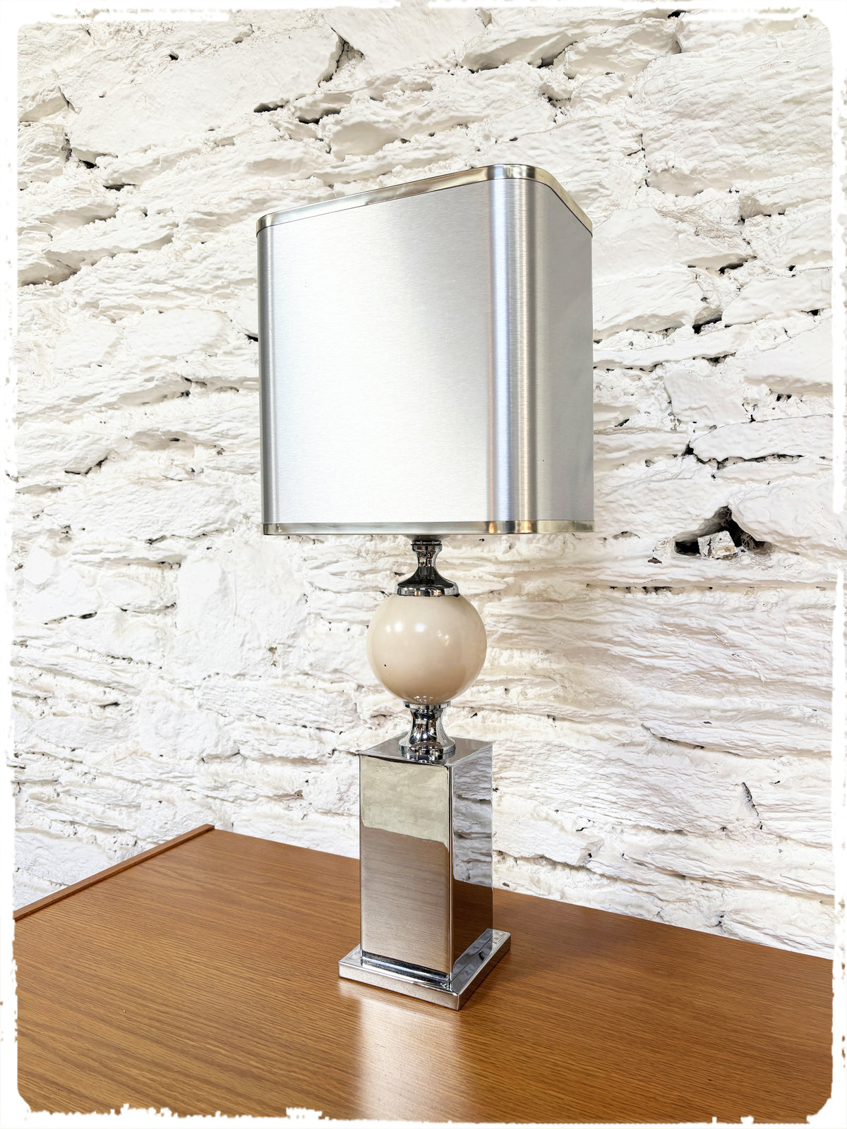 Grande Lampe Vintage Années 70 Style Barbier Vandel