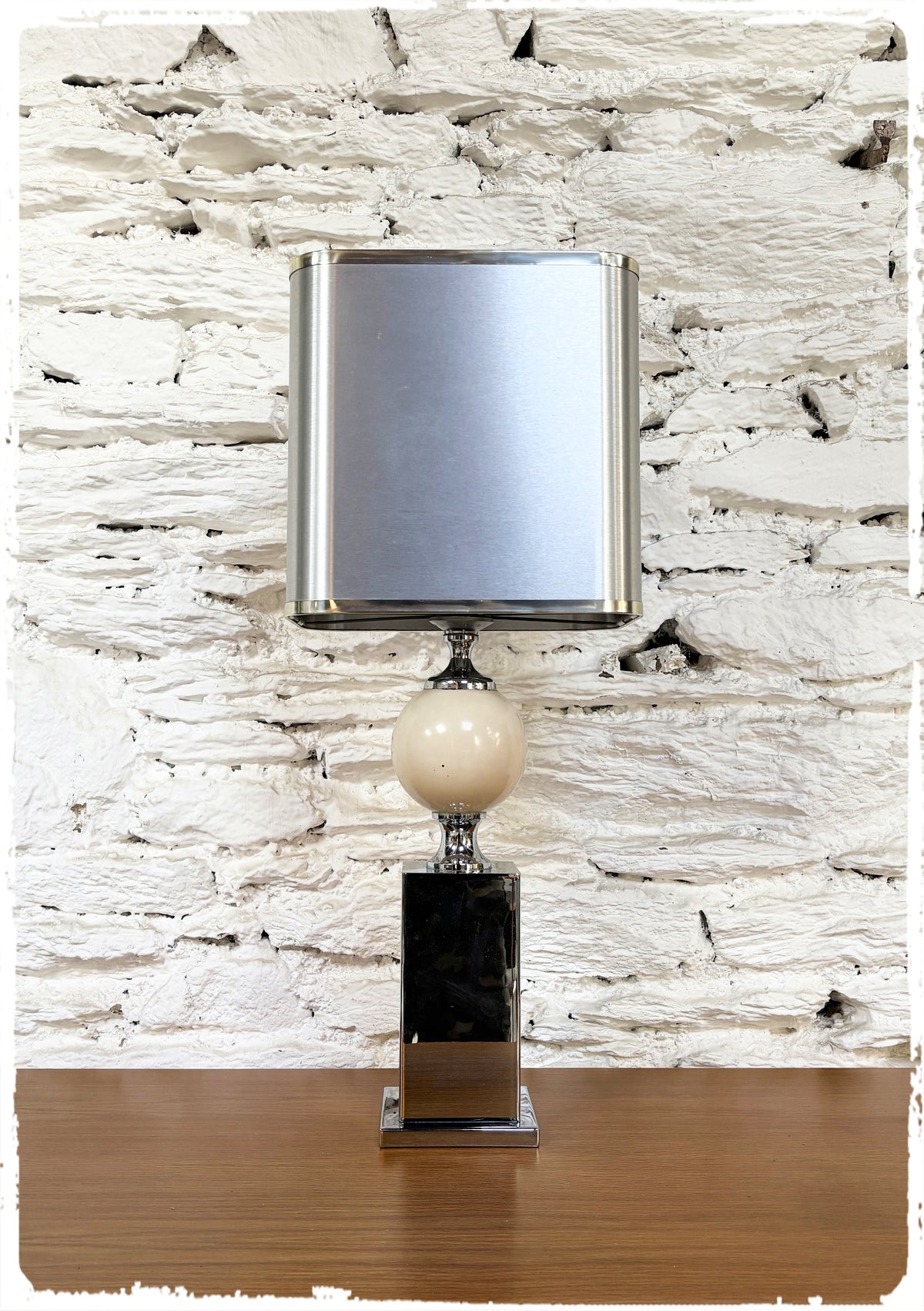 Grande Lampe Vintage Années 70 Style Barbier Vandel