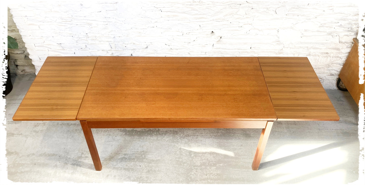Grande Table à Manger Vintage Extensible en Teck