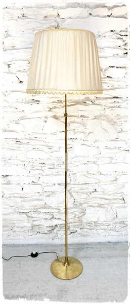 Lampadaire Réglable Vintage Doré en Laiton Italy