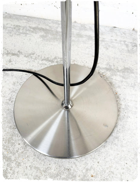 Lampadaire Vintage Années 70 2 Feux Métal Brossé