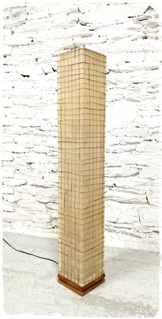 Lampadaire Vintage Années 70 Fibre de Verre et Cordes