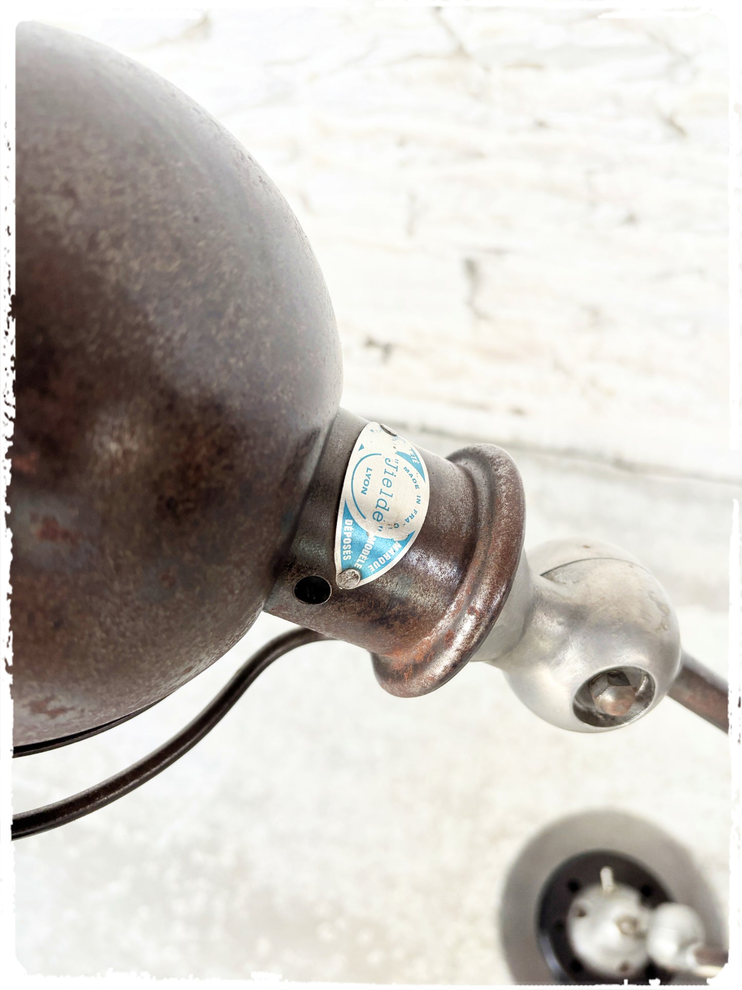 Lampe d’Atelier Articulée Vintage Jielde 2 Bras Avec Socle