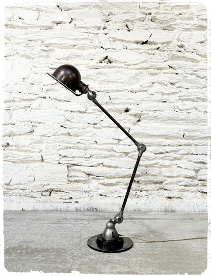 Lampe d’Atelier Articulée Vintage Jielde 2 Bras Avec Socle
