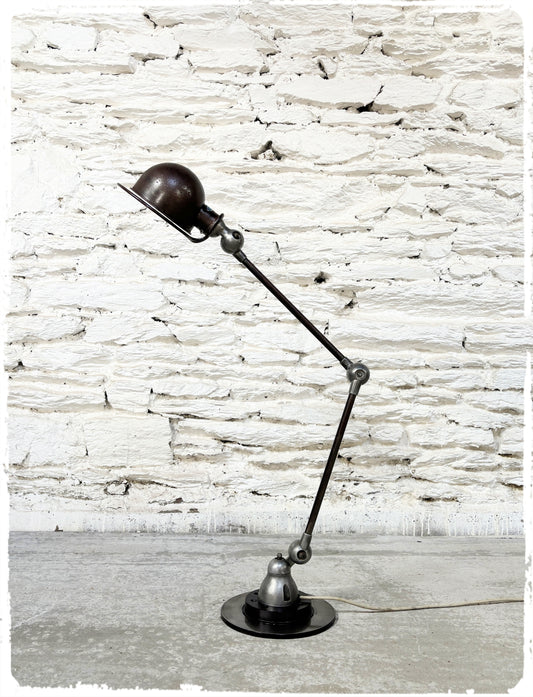 Lampe d’Atelier Articulée Vintage Jielde 2 Bras Avec Socle