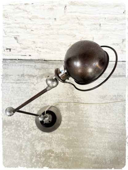 Lampe d’Atelier Articulée Vintage Jielde 2 Bras Avec Socle