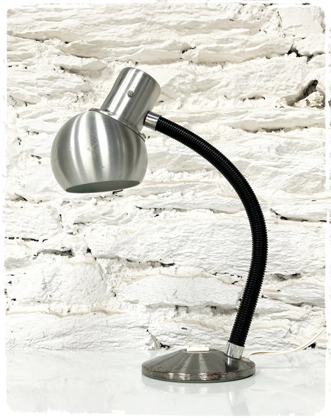 Lampe Vintage Métal Brossé Années 60 70