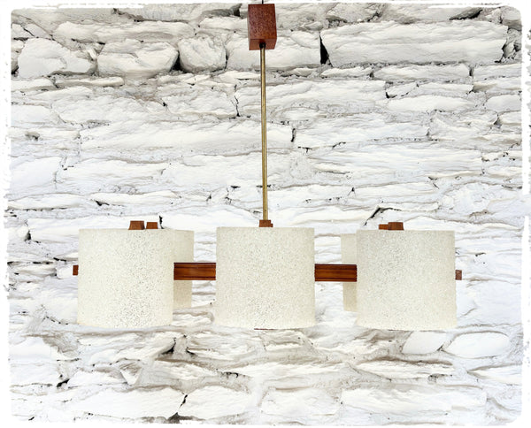 Lustre Vintage Style Scandinave en Teck et Perspex