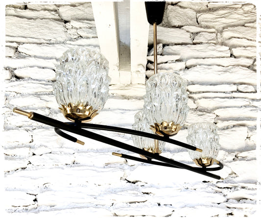 Lustre Vintage 4 Feux Maison Arlus